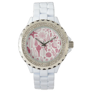 Seashells in Viva Magenta- Colour of the Year 2023 Watch