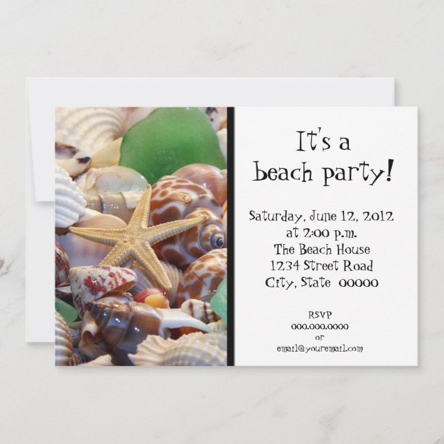 Seashells Invitations (Front)