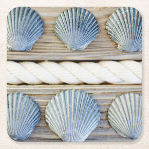 Seashells   New York City Square Paper Coaster