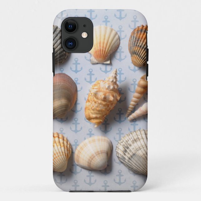 Seashells On Anchor Backdrop Case-Mate iPhone Case (Back)