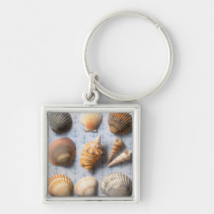 Seashells On Anchor Backdrop Keychain