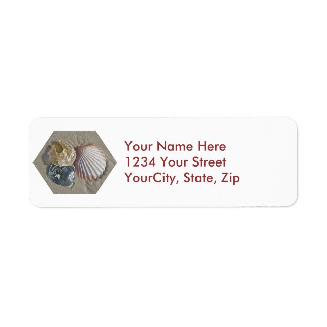 Seashells on the Beach Address Label (Front)