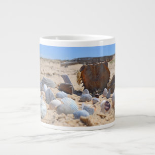 Seashells on the Beach by Shirley Taylor Large Coffee Mug