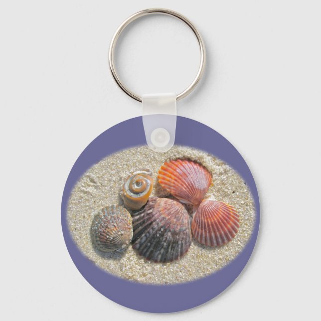 Seashells on the Beach Coordinating Items Keychain (Front)