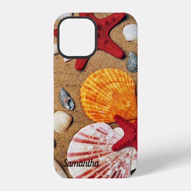 Seashells on the Beach iPhone Case (Back)