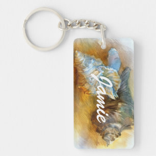 Seashells on the beach keychain