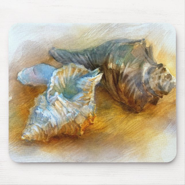 Seashells on the beach mouse pad (Front)