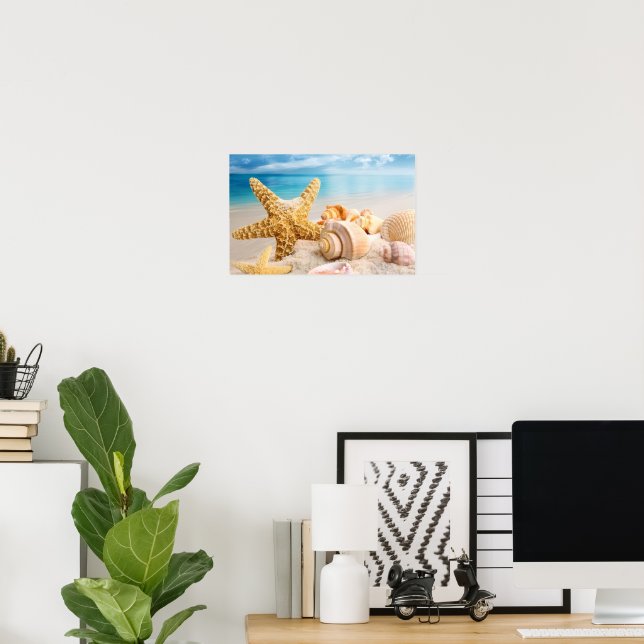 Seashells on the beach poster (Home Office)