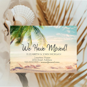 Seashells,Palm Beach Moving Announcement Postcard