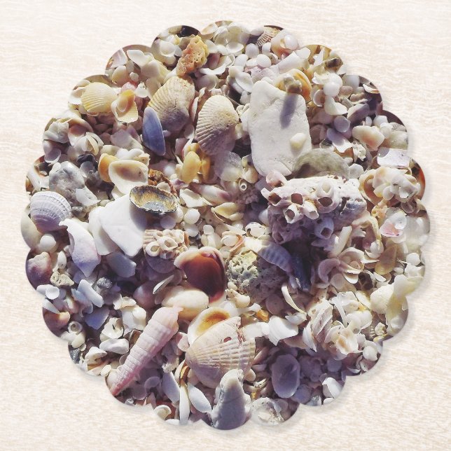 Seashells Paper Coaster (Front)