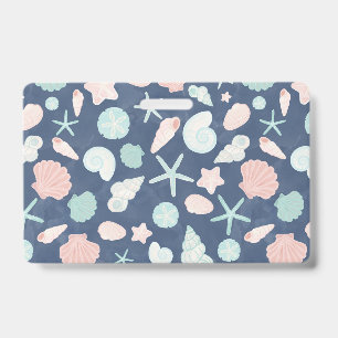 seashells pattern badge