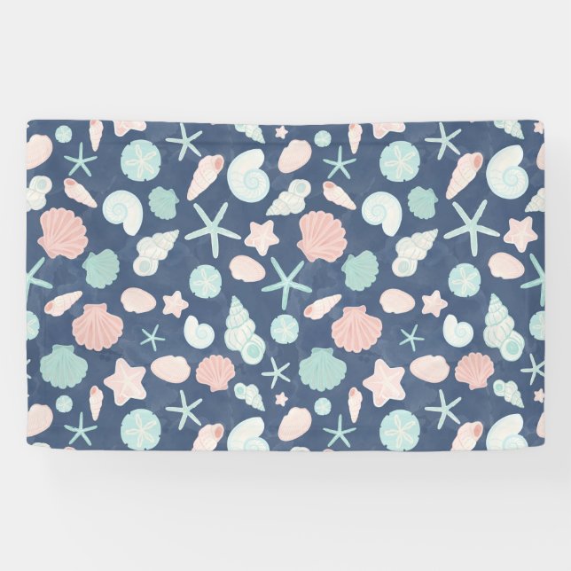 seashells pattern banner (Horizontal)