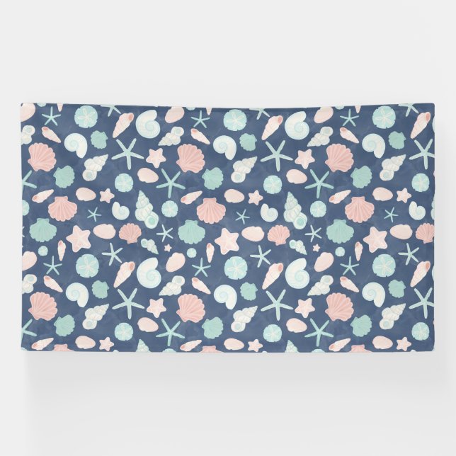 seashells pattern banner (Horizontal)