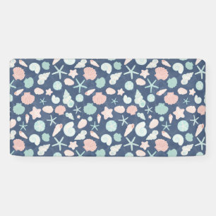 seashells pattern banner