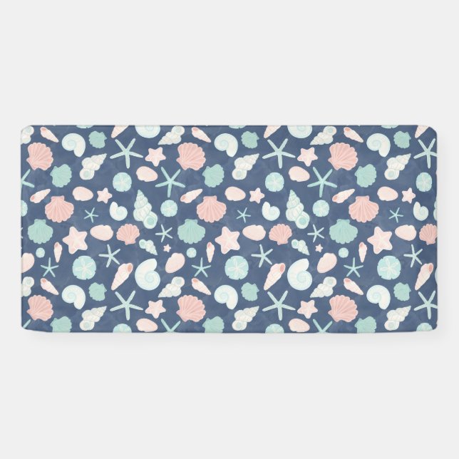 seashells pattern banner (Horizontal)