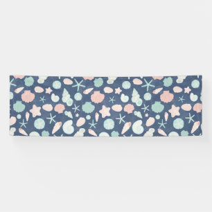seashells pattern banner