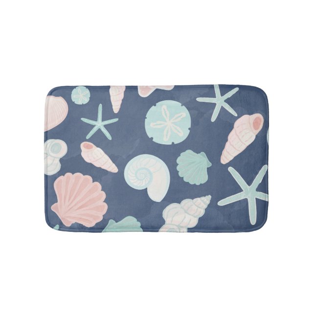 seashells pattern bath mat (Front)