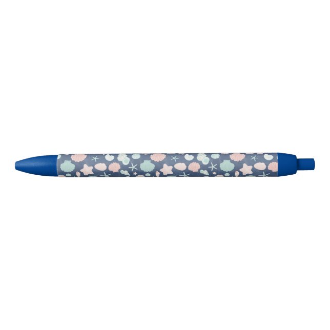 seashells pattern black ink pen (Front)