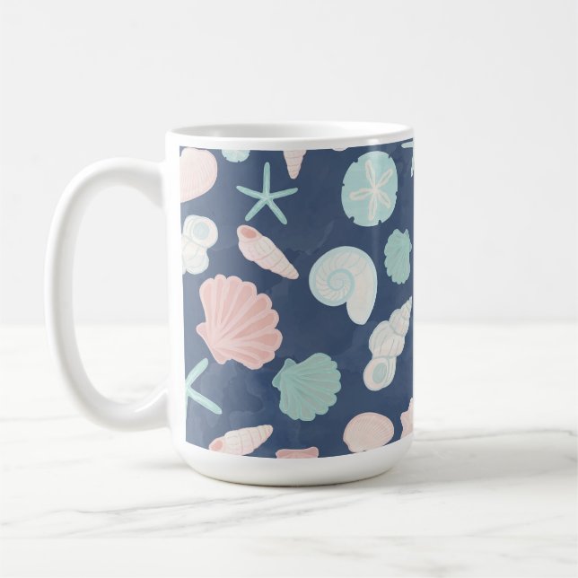 seashells pattern coffee mug (Left)