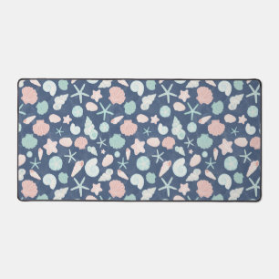seashells pattern desk mat