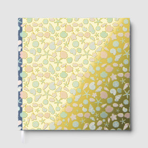 seashells pattern guest book