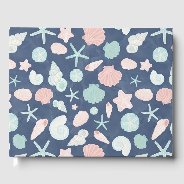 seashells pattern guest book (Front)