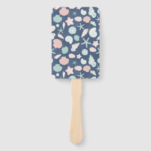 seashells pattern hand fan