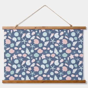 seashells pattern hanging tapestry