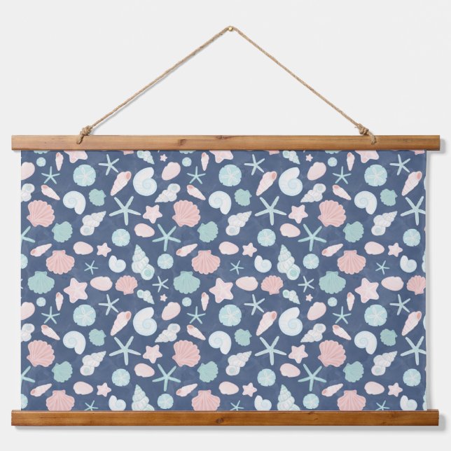 seashells pattern hanging tapestry (Front)