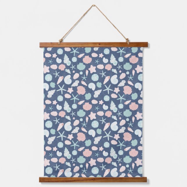 seashells pattern hanging tapestry (Front)