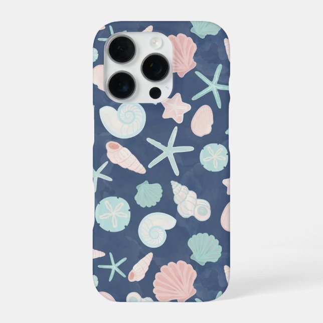 seashells pattern iPhone case (Back)