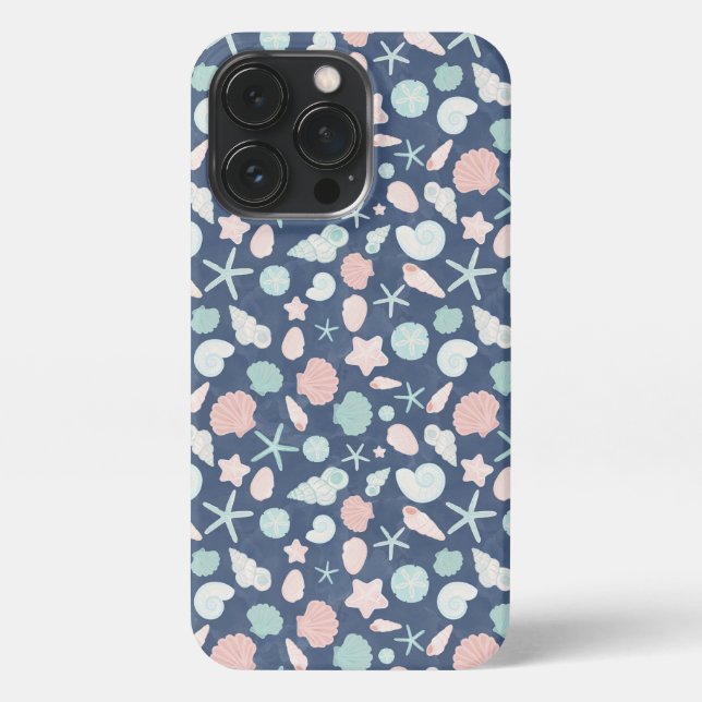 seashells pattern iPhone case (Back)