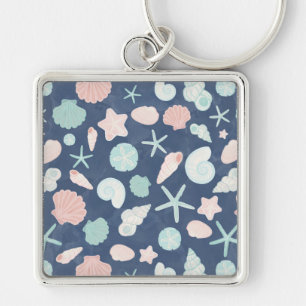 seashells pattern keychain