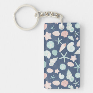 seashells pattern keychain