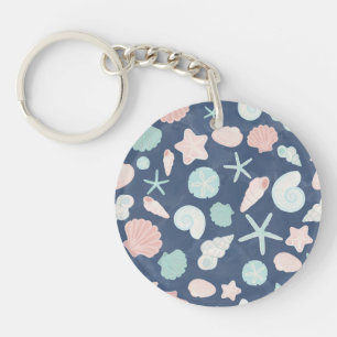 seashells pattern keychain