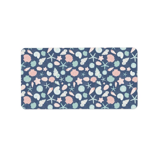 seashells pattern label (Front)