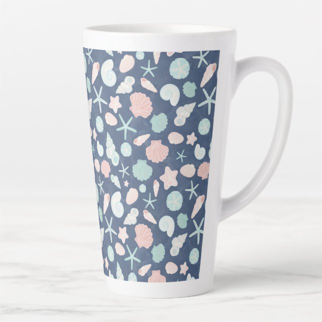 seashells pattern latte mug (Right)