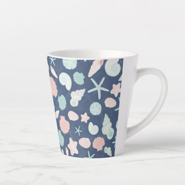 seashells pattern latte mug (Right)