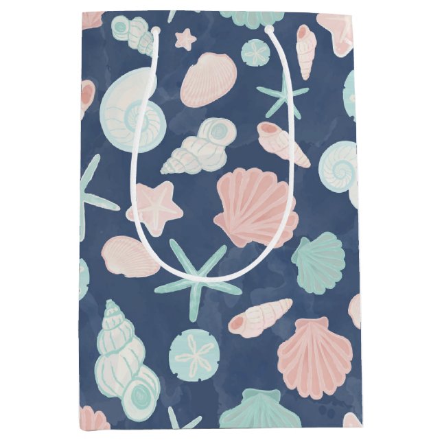 seashells pattern medium gift bag (Front)