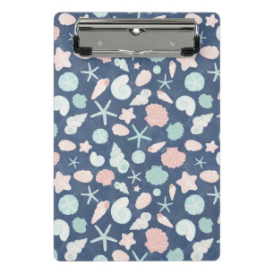 seashells pattern mini clipboard