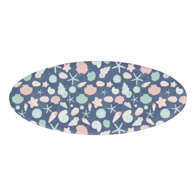 seashells pattern name tag (Front)