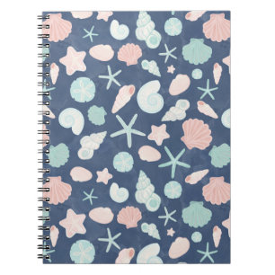 seashells pattern notebook