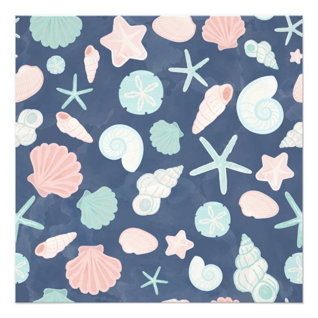 seashells pattern photo print (Front)