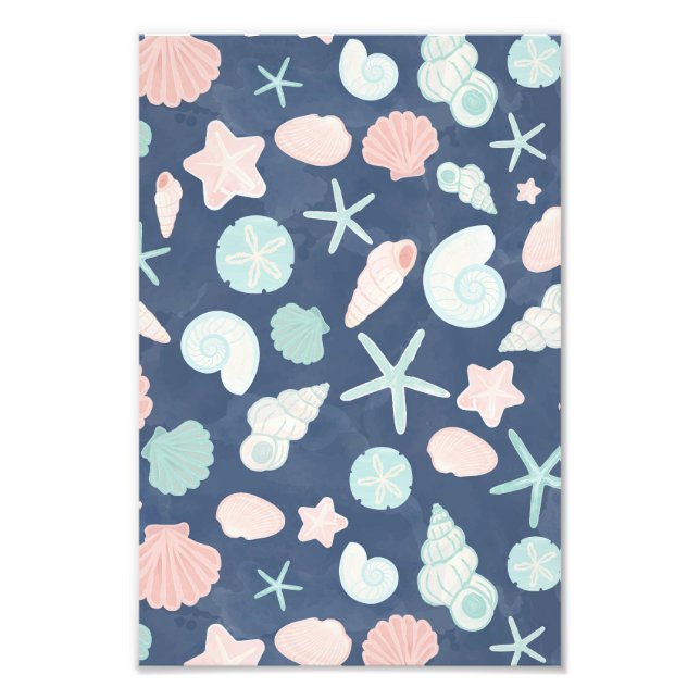 seashells pattern photo print (Front)