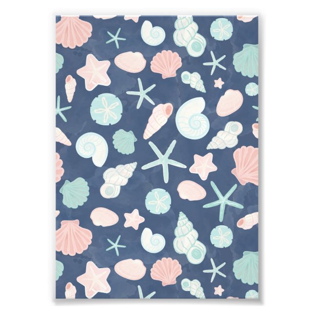 seashells pattern photo print (Front)