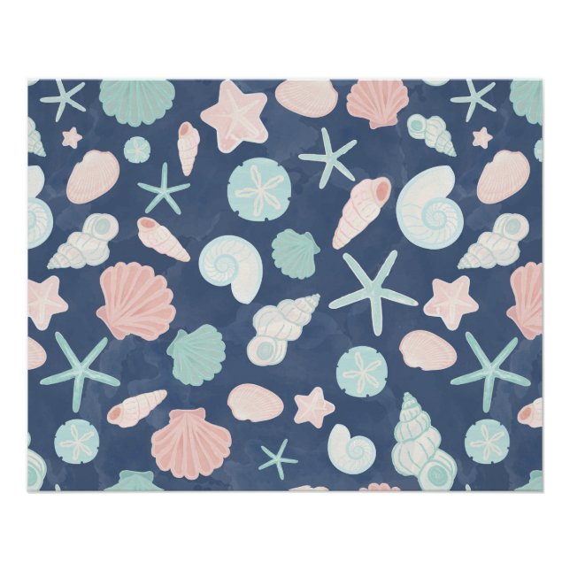 seashells pattern poster (Front)