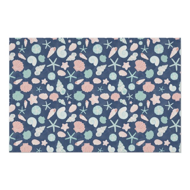seashells pattern poster (Front)