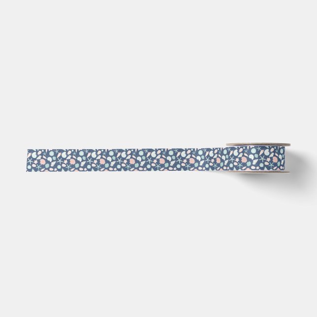 seashells pattern satin ribbon (Front)