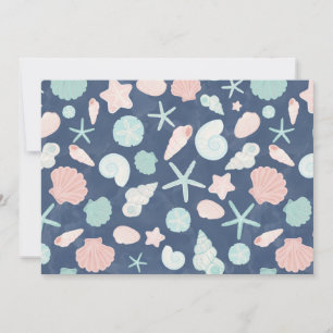 seashells pattern save the date