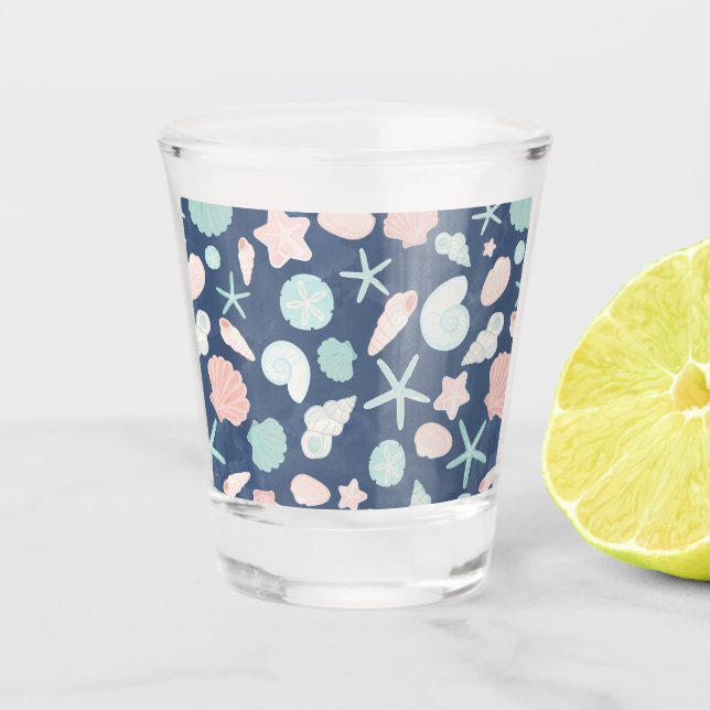 seashells pattern shot glass (Front)